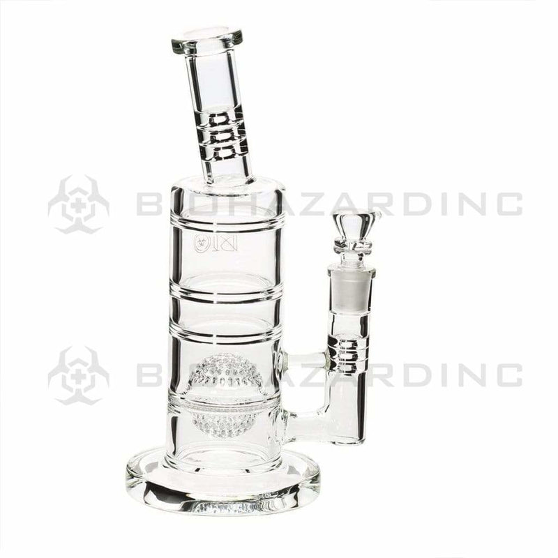 Bio Glass Glass Bong 10" BIO HD Globe Percolator Waterpipe - Gold BIO Logo