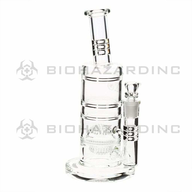 Bio Glass Glass Bong 10" BIO HD Globe Percolator Waterpipe - Silver BIO Logo