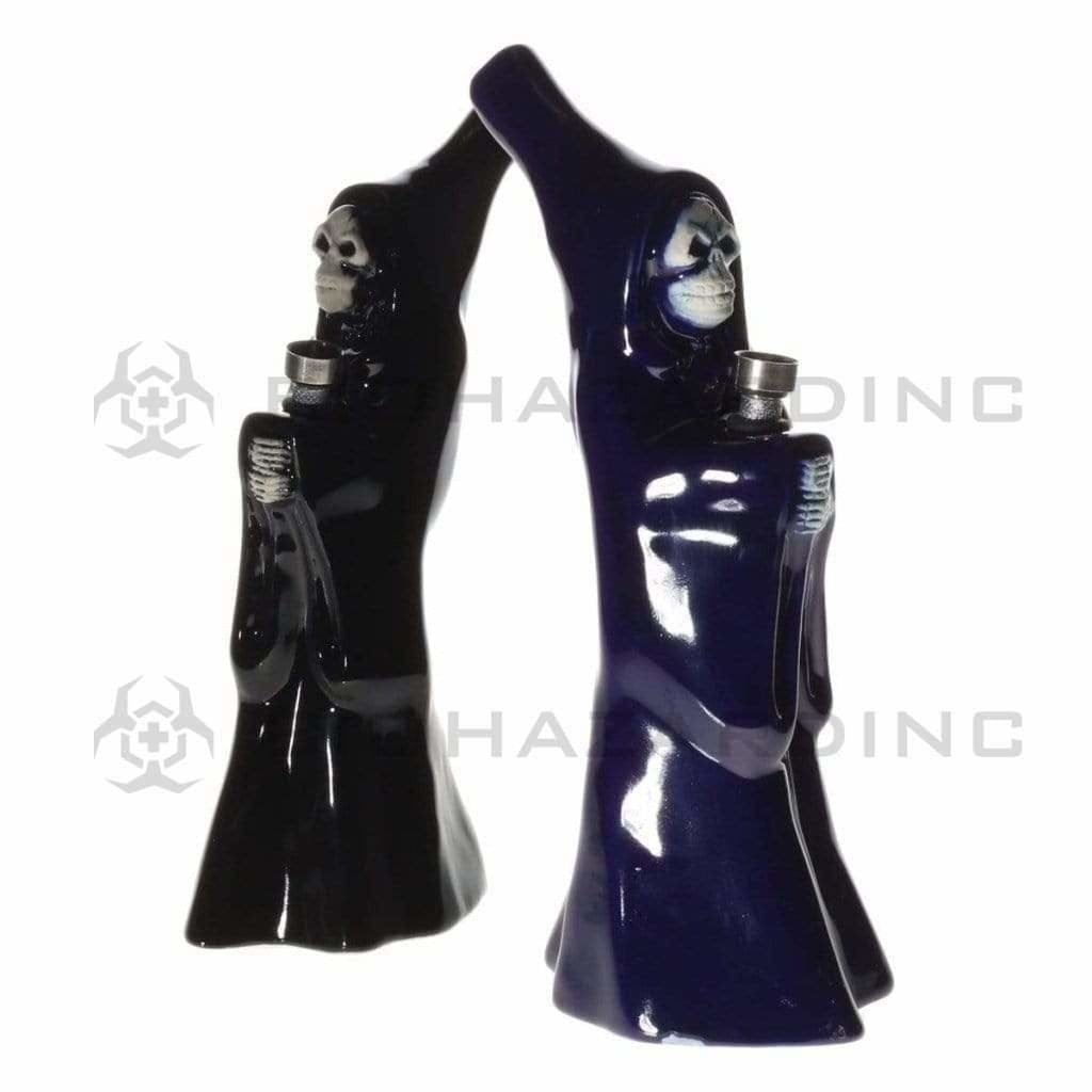 Biohazard Inc Ceramic Bong 10" Death Reaper Ceramic Water Pipe - Assorted Colors