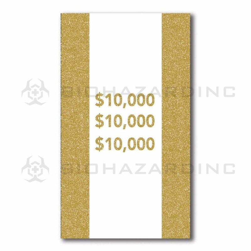 Biohazard Inc Currency Strap 100 Bill Capacity $10,000 Gold Currency Strap - 1000 Count