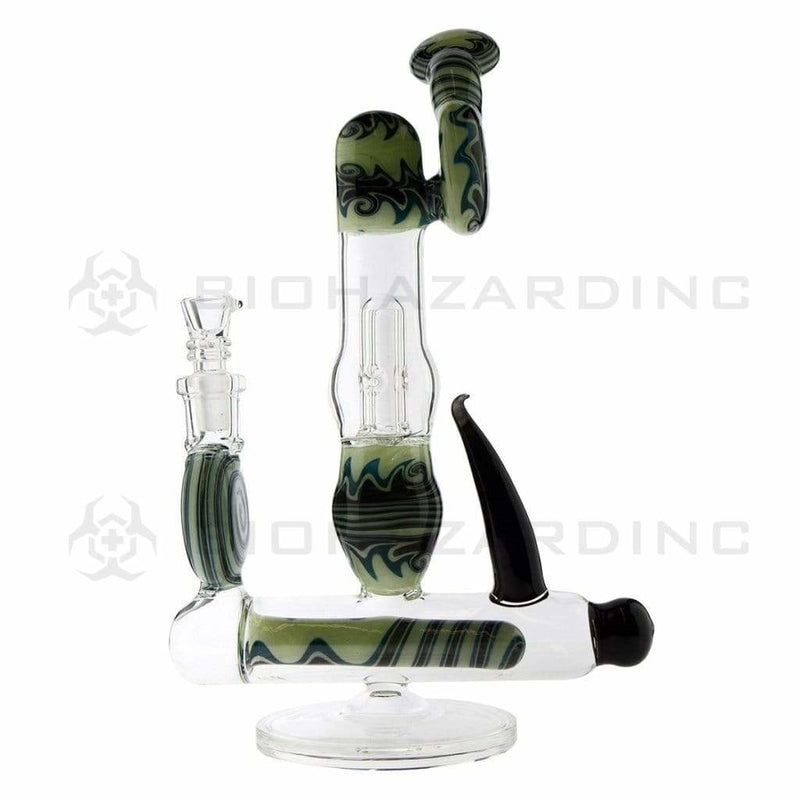 Biohazard Inc Glass Bong 11" Reversal Dome Perc Inline 14mm