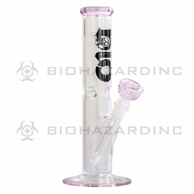 Bio Glass Glass Bong 12" BIO 50mm X 5mm Straight Waterpipe - Pink Trim