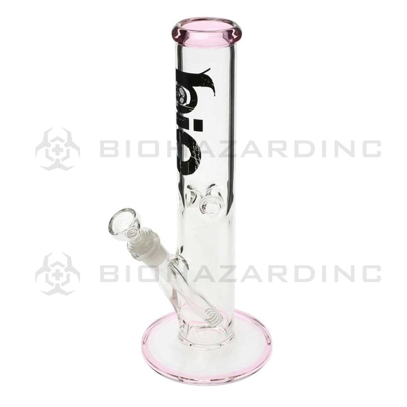 Bio Glass Glass Bong 12" BIO 50mm X 5mm Straight Waterpipe - Pink Trim