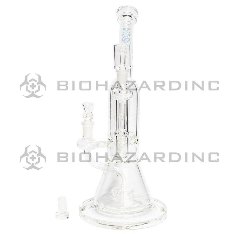 Bio Glass Glass Dab Rig 12" BIO GENESIS Stemless Dab Rig - Blue