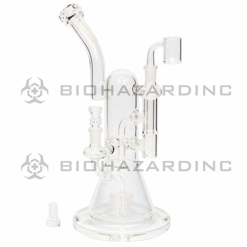 Bio Glass Glass Dab Rig 12" BIO GENESIS Stemless Dab Rig - Gold