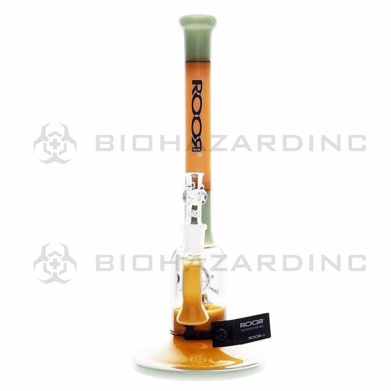 Roor Glass Bong 12" ROOR Stemless Fixed Slugger Waterpipe - Multi-Color w/ Black & White Logo