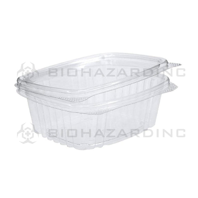 Biohazard Inc Edible Container 12oz Plastic Hinged Lid Edible Container - 200 Count