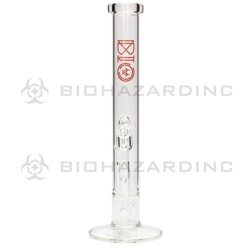 Bio Glass Glass Bong 13" BIO CHEMYST Stemless Diffuser Bong - Red