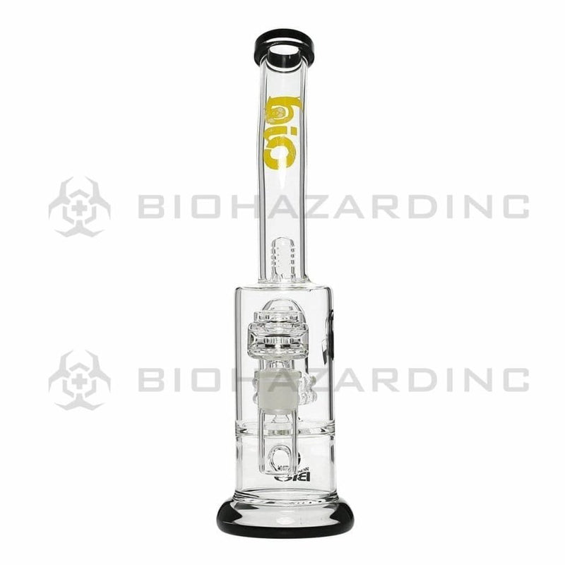 Bio Glass Glass Bong 13" BIO Twin Showerhead Water Pipe - Black