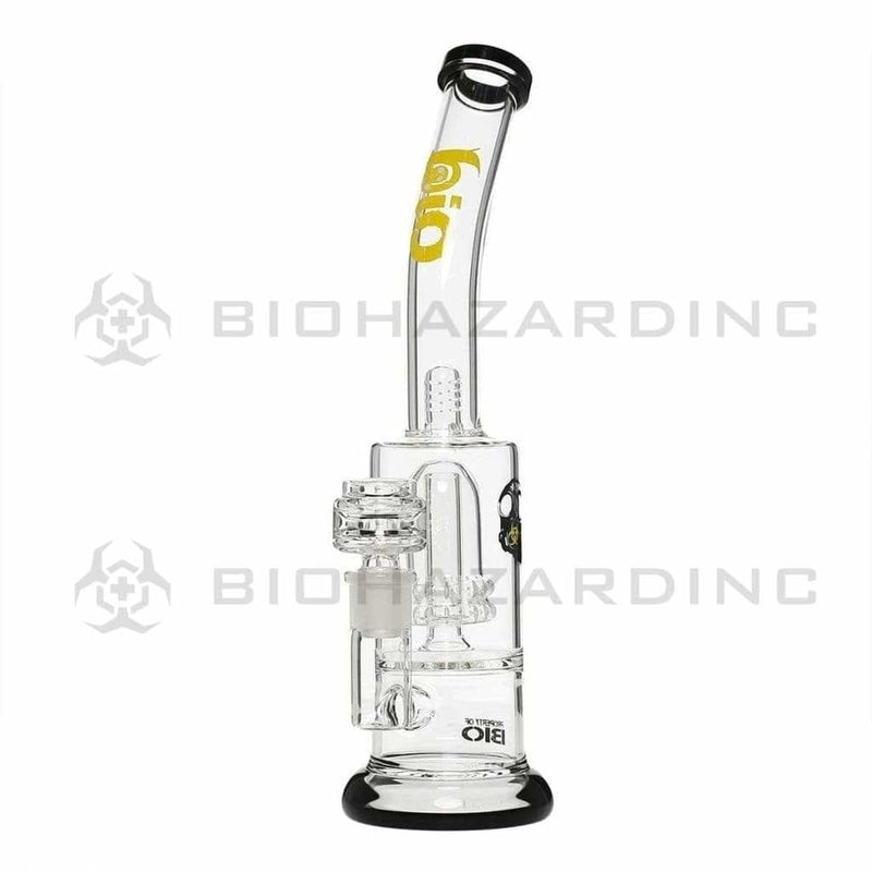 Bio Glass Glass Bong 13" BIO Twin Showerhead Water Pipe - Black