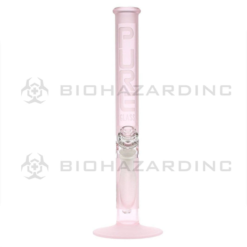 Pure Glass Glass Bong 14" PURE Classic Straight Bong - Pink Frost