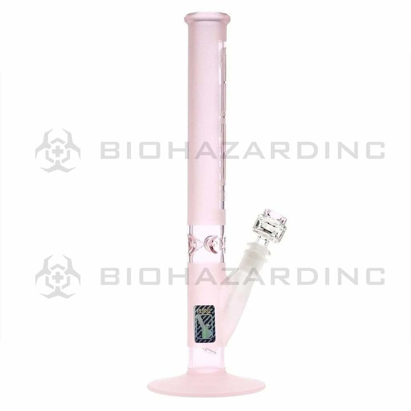 Pure Glass Glass Bong 14" PURE Classic Straight Bong - Pink Frost