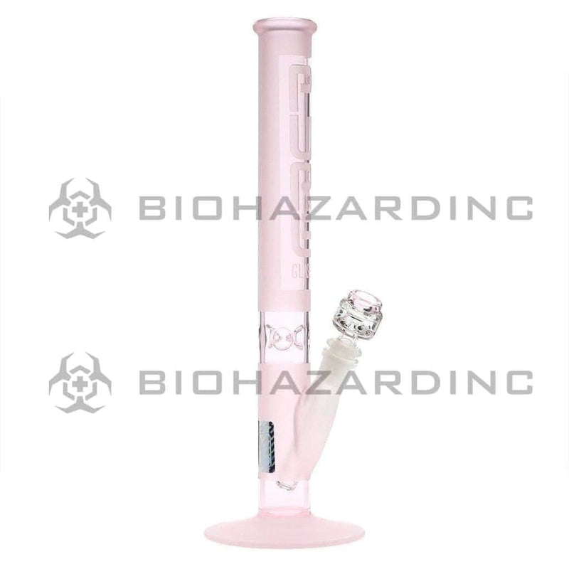 Pure Glass Glass Bong 14" PURE Classic Straight Bong - Pink Frost