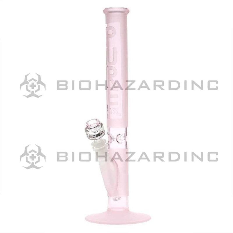 Pure Glass Glass Bong 14" PURE Classic Straight Bong - Pink Frost