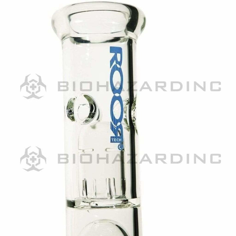 Roor Glass Bong 14" ROOR 10arm Tree Percolator w/ Splashguard Straight Waterpipe - Blue Logo - 50mm x 5mm