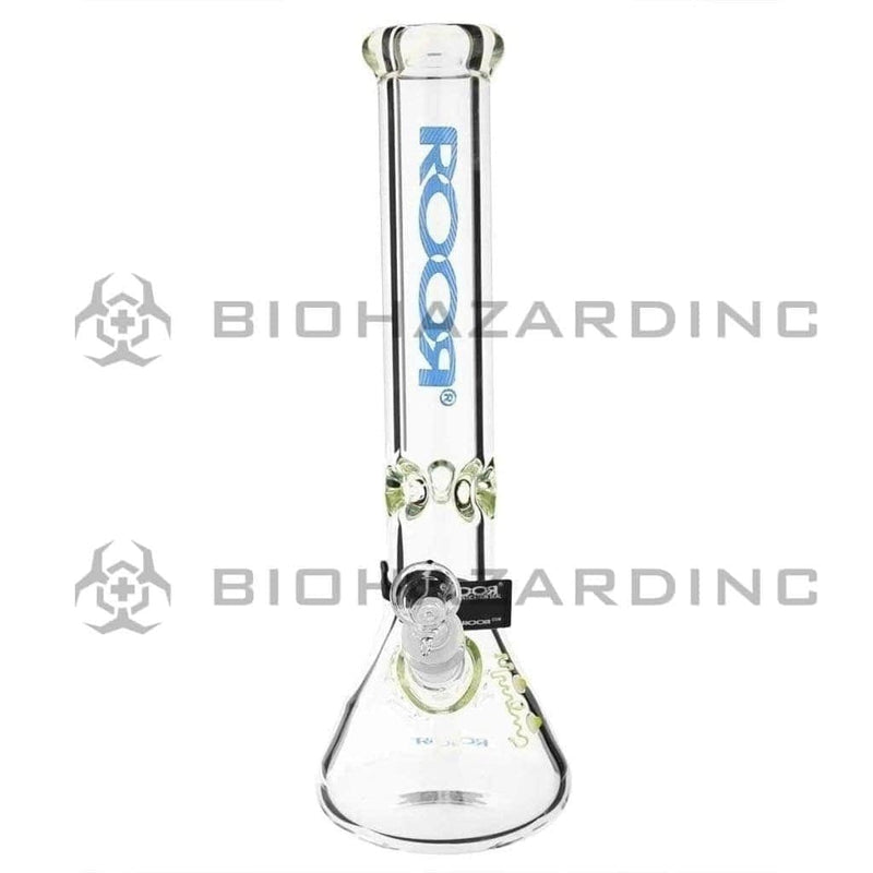 Roor Glass Bong 14" ROOR 50mm x 9mm Beaker Waterpipe - Too Blue Logo