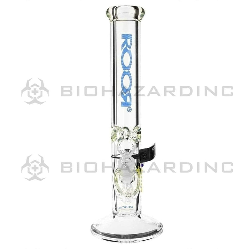 Roor Glass Bong 14" ROOR 50mm x 9mm Straight Waterpipe - Blue Striped Logo