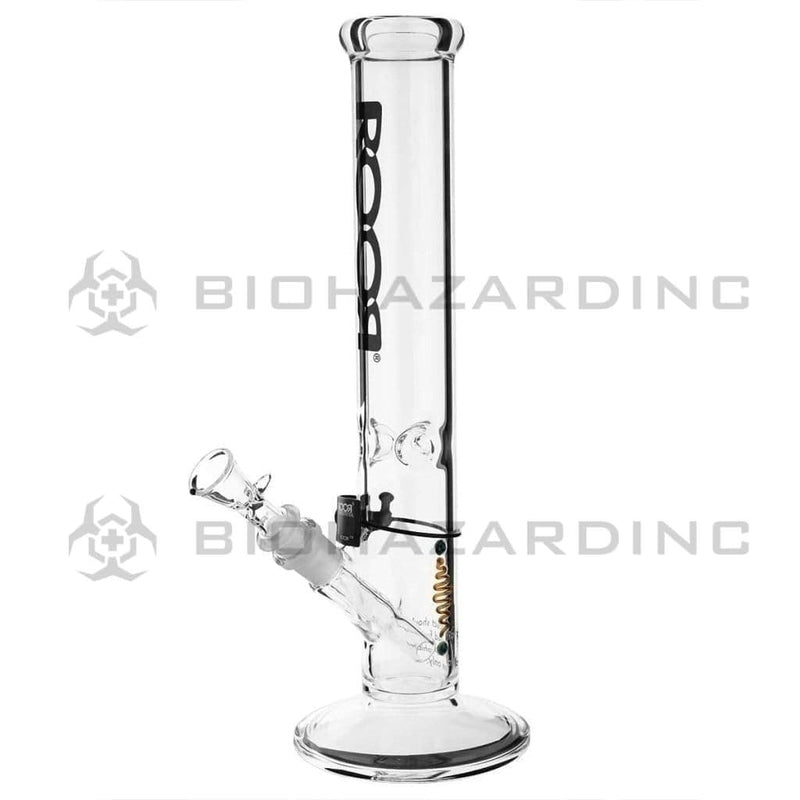 Roor Glass Bong 14" ROOR Classic Straight Waterpipe - Black Logo- 50mm x 5mm