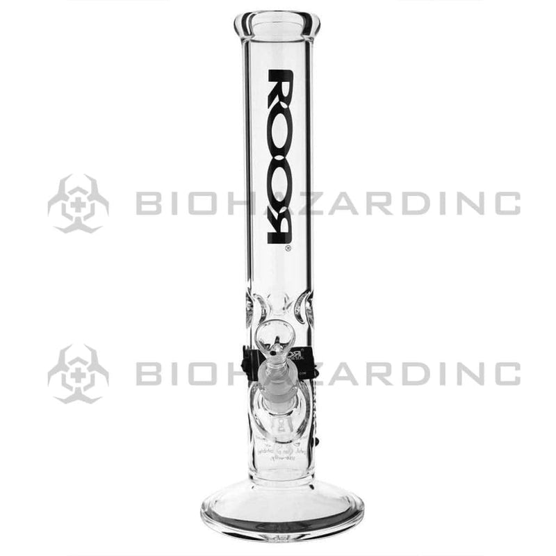 Roor Glass Bong 14" ROOR Classic Straight Waterpipe - Black Logo- 50mm x 5mm