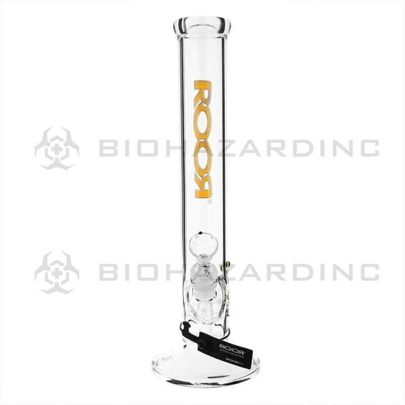 Roor Glass Bong 14" ROOR Classic Straight Waterpipe - Orange Logo - 50mm x 5mm