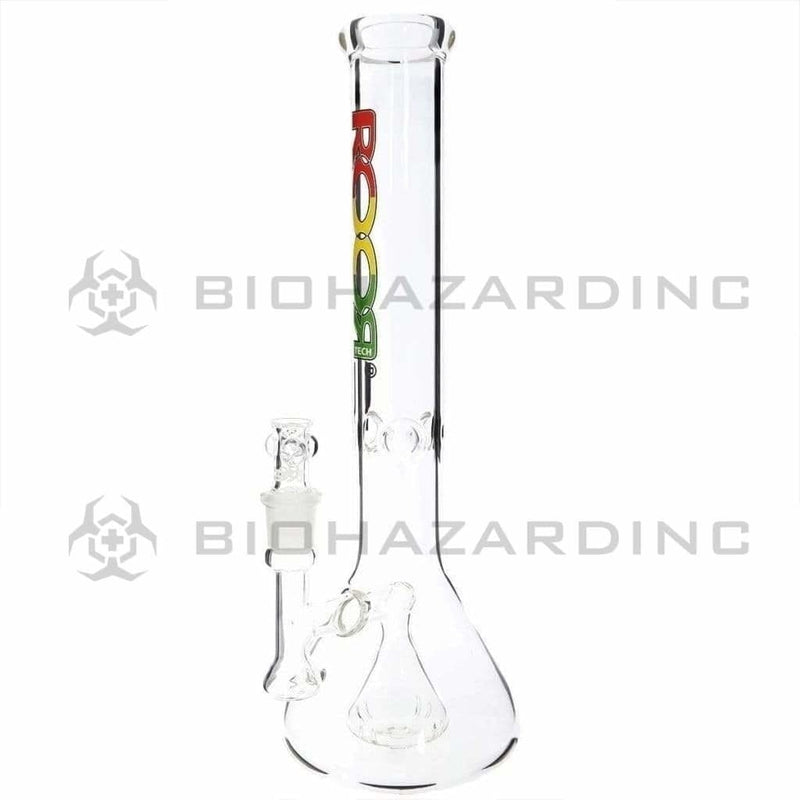 Roor Glass Bong 14" ROOR Shower Mini Fixed Beaker Waterpipe - Rasta Logo - 45mm x 5mm