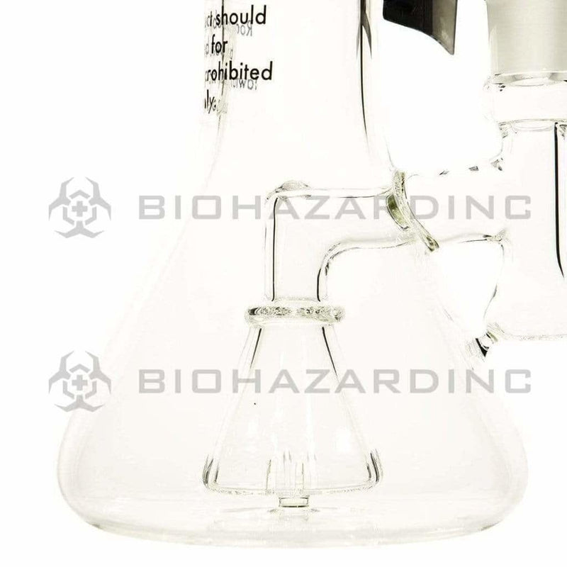 Roor Glass Bong 14" ROOR Shower Mini Fixed Beaker Waterpipe - Rasta Logo - 45mm x 5mm