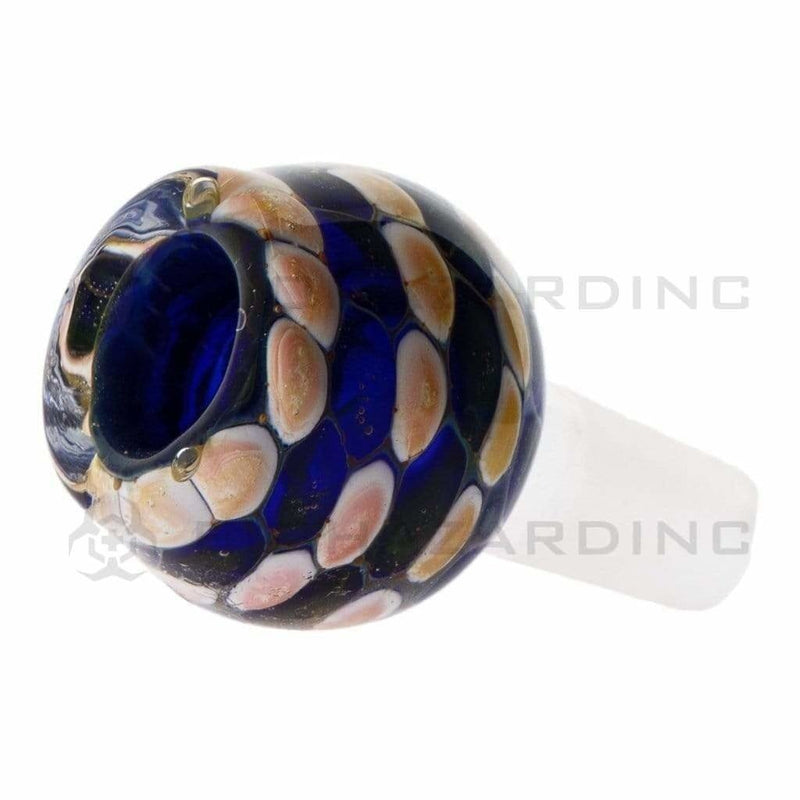 Biohazard Inc 14mm Bowl 14mm Blue Marble Pattern Bowl - 5 Pack