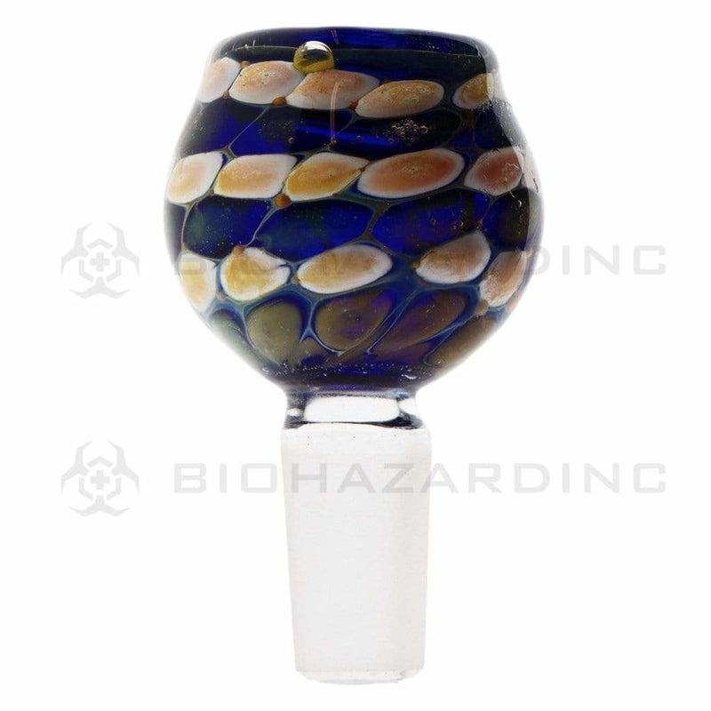 Biohazard Inc 14mm Bowl 14mm Blue Marble Pattern Bowl - 5 Pack