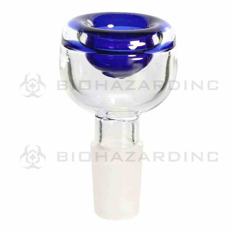 Biohazard Inc 14mm Bowl 14MM BOWL 5 HOLE BLUE TRIM