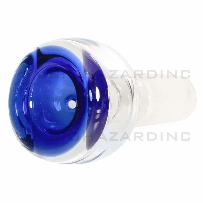 Biohazard Inc 14mm Bowl 14MM BOWL 5 HOLE BLUE TRIM