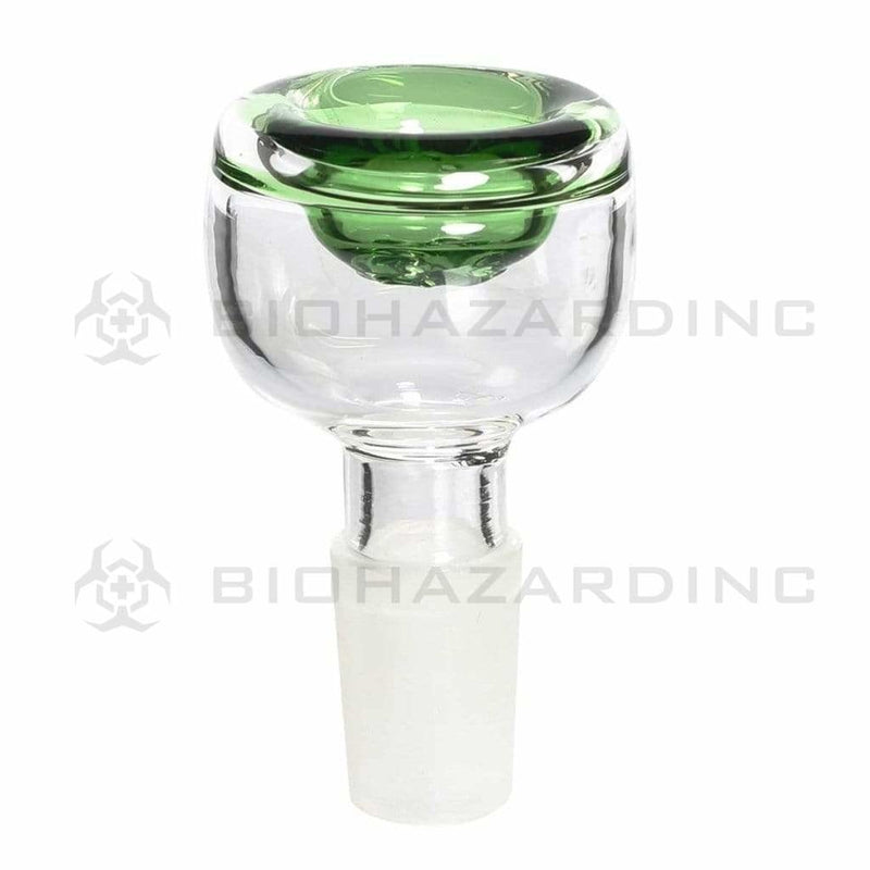 Biohazard Inc 14mm Bowl 14MM BOWL 5 HOLE GREEN TRIM