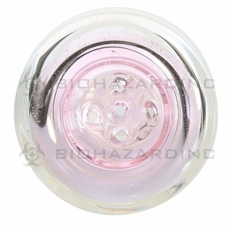 Biohazard Inc 14mm Bowl 14MM BOWL 5 HOLE PINK TRIM