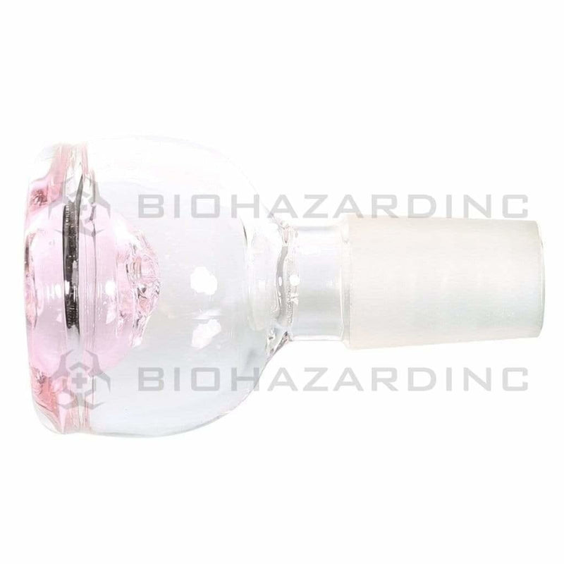 Biohazard Inc 14mm Bowl 14MM BOWL 5 HOLE PINK TRIM