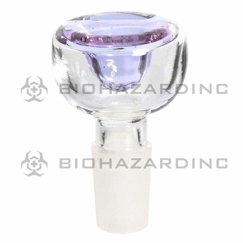 Biohazard Inc 14mm Bowl 14MM BOWL 5 HOLE PURPLE TRIM