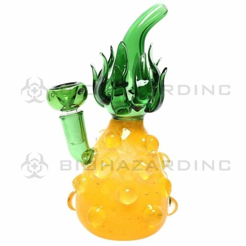 Biohazard Inc Novelty Bong 14MM Bubble Pineapple Yellow/Green Water Pipe