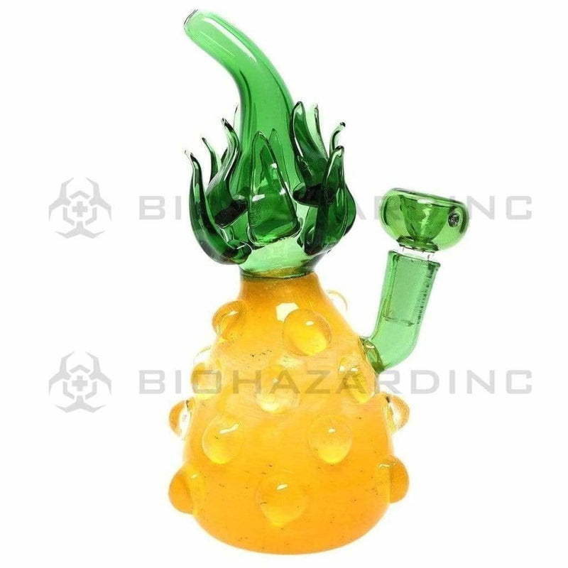 Biohazard Inc Novelty Bong 14MM Bubble Pineapple Yellow/Green Water Pipe