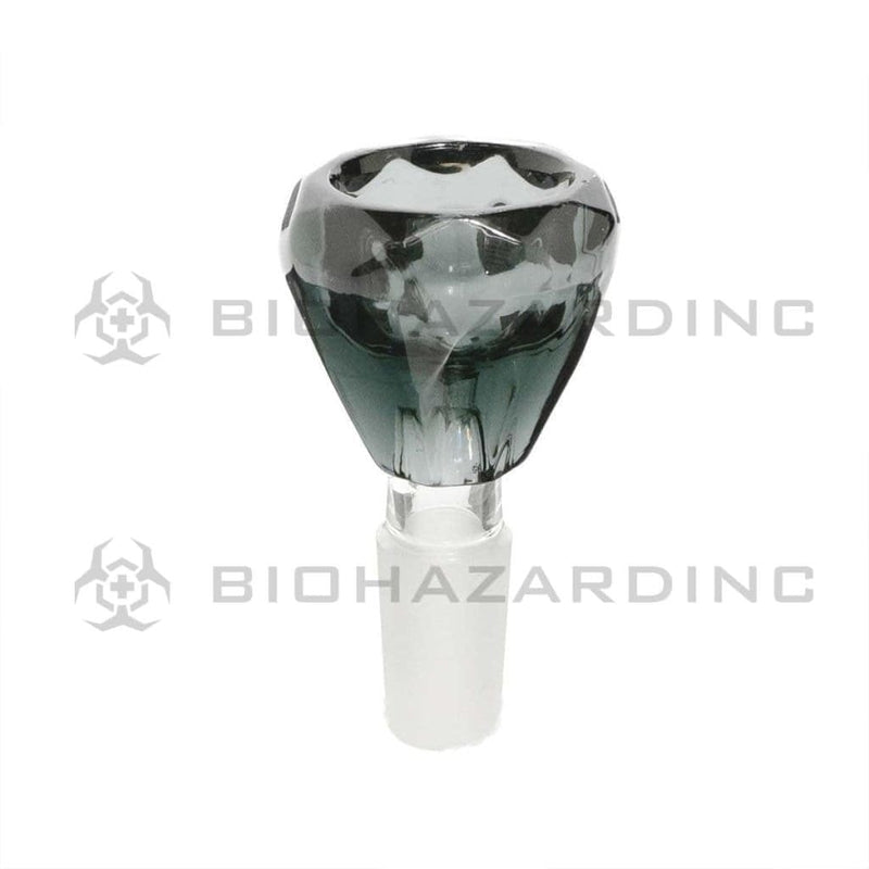 Biohazard Inc 14mm Bowl 14mm Diamond Bowl - Smoke Black