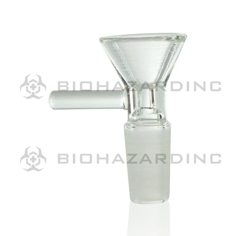 Biohazard Inc 14mm Bowl 14mm Funnel Bowl With Handle - Clear