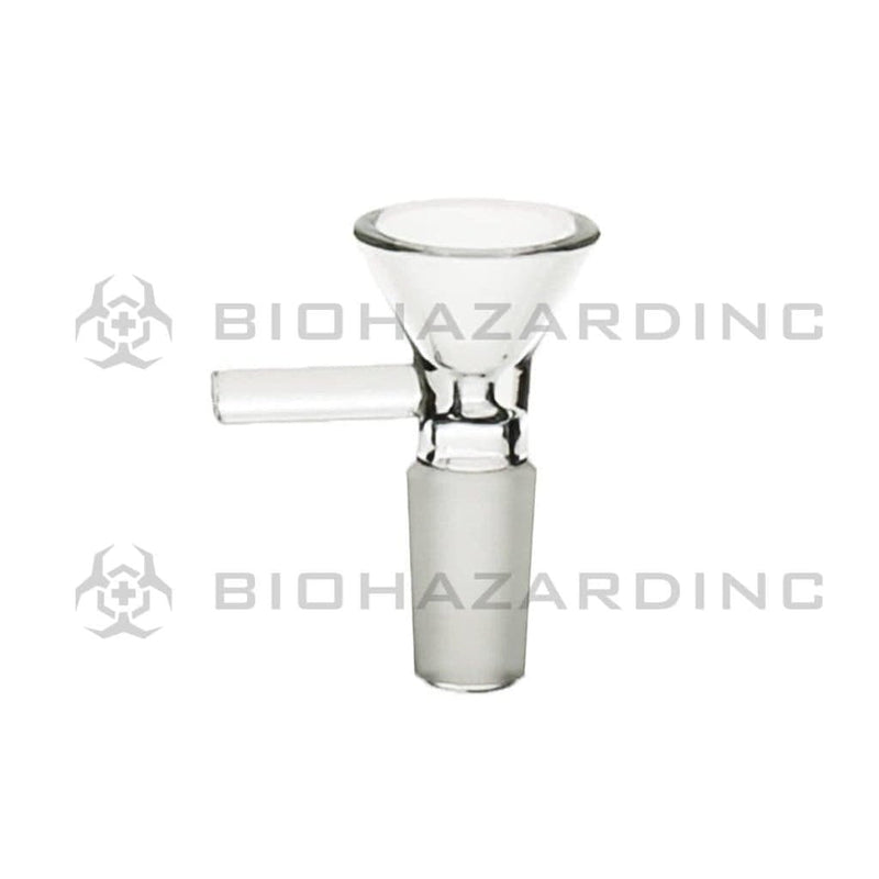 Biohazard Inc 14mm Bowl 14mm Funnel Bowl With Handle - Clear