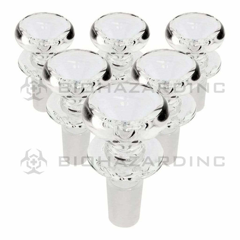 Biohazard Inc 14mm Bowl 14mm Funnel Bowl With Ring - Clear - 10 Count