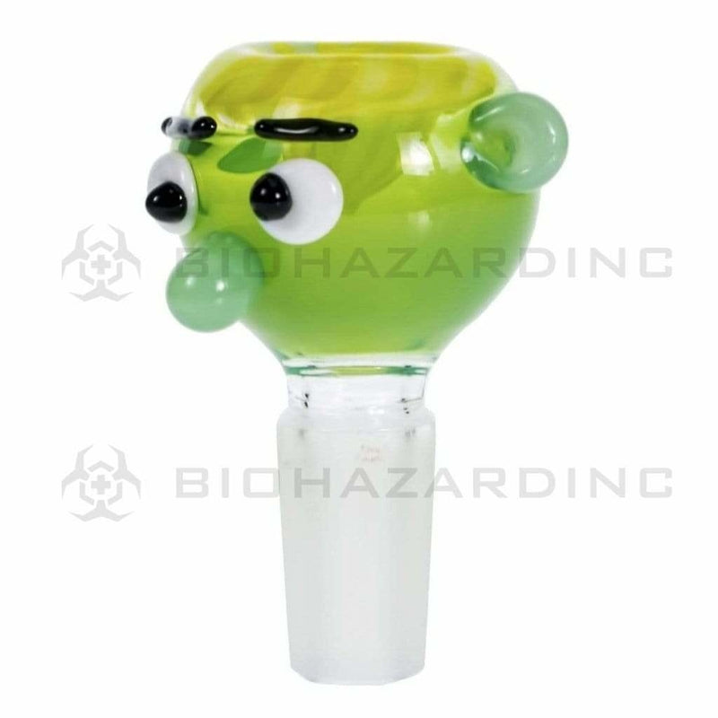 Biohazard Inc 14mm Bowl 14mm Male Smurf Look Alike Bowl - Green