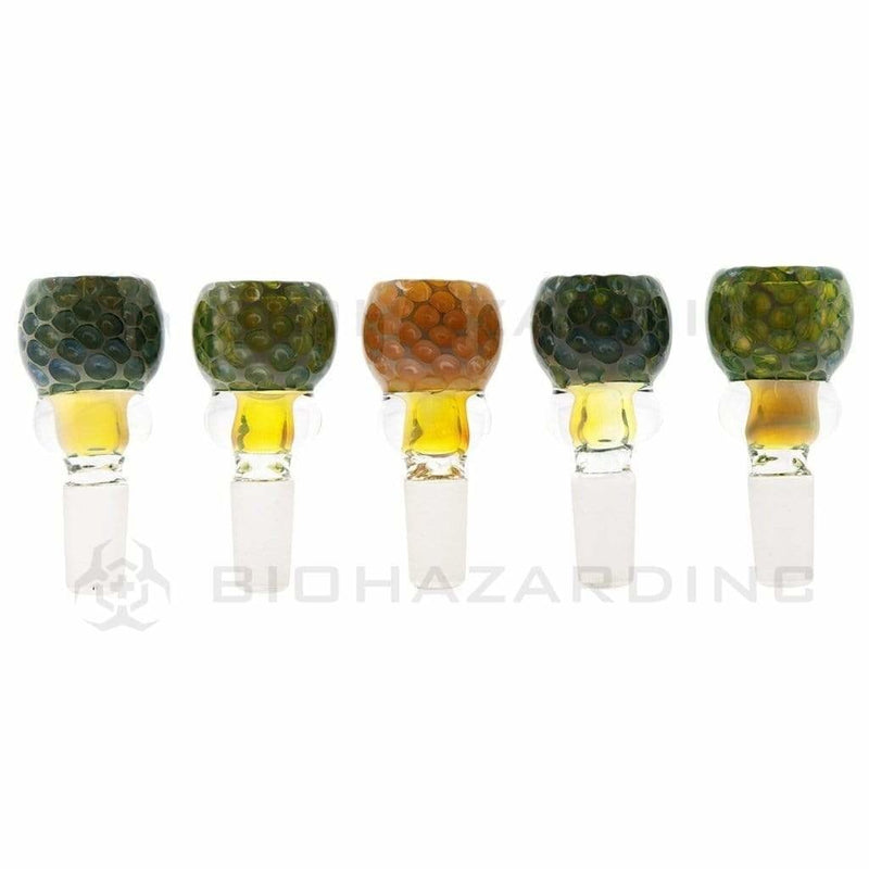 Biohazard Inc 14mm Bowl 14mm Pastel Fumed Honeycomb Bowl - 5 Pack