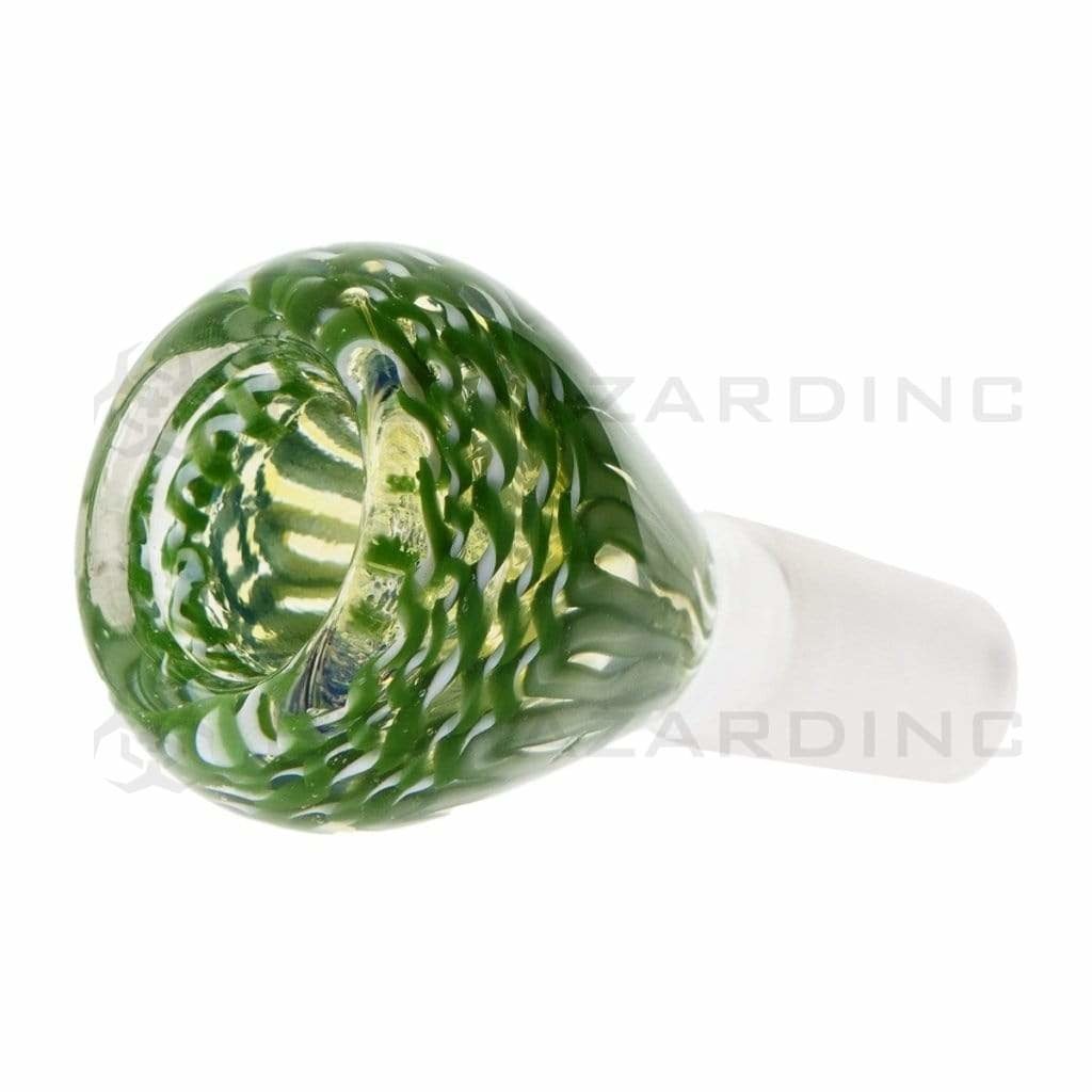 Biohazard Inc 14mm Bowl 14mm Rasta Swirl Bowl - Assorted Colors