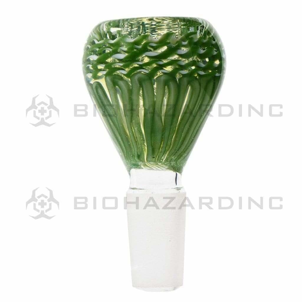 Biohazard Inc 14mm Bowl 14mm Rasta Swirl Bowl - Assorted Colors