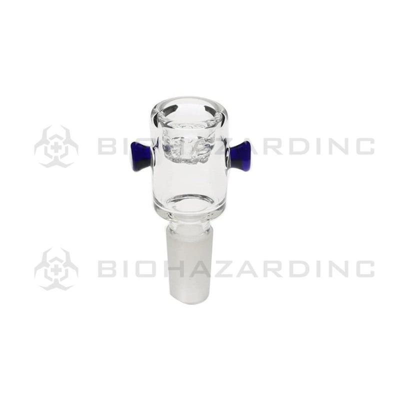 Biohazard Inc 14mm Bowl 14mm Screen Bowl -  Blue Handles