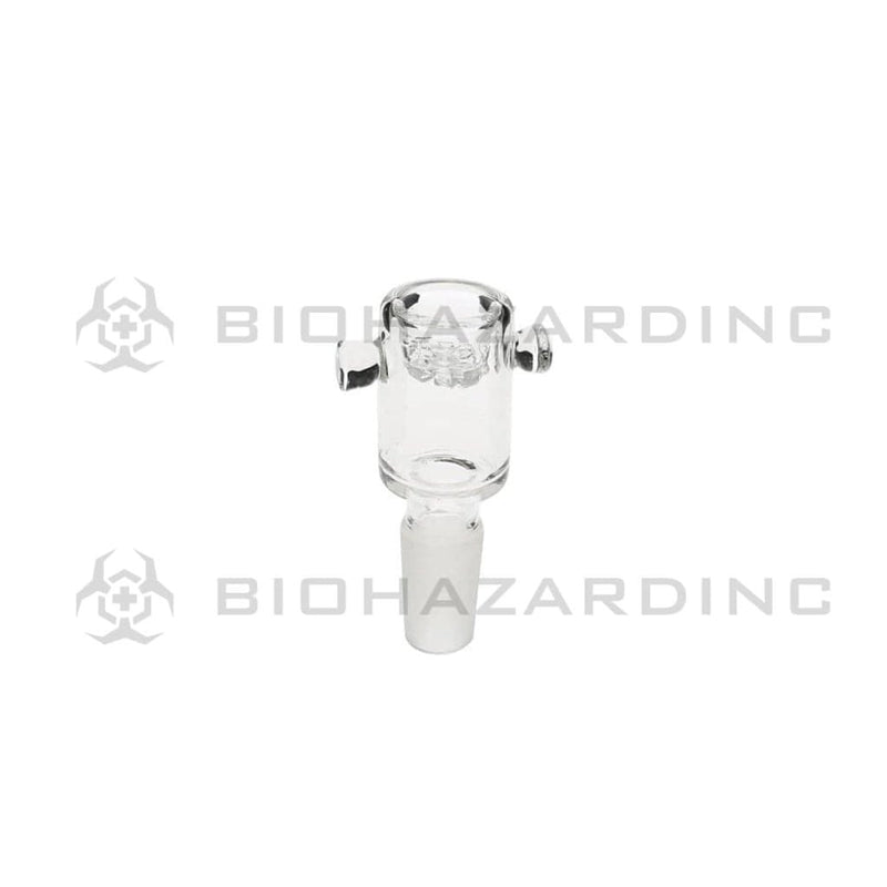 Biohazard Inc 14mm Bowl 14mm Screen Bowl -  Clear Handles