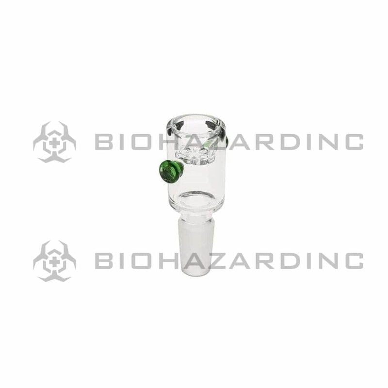 Biohazard Inc 14mm Bowl 14mm Screen Bowl -  Green Handles