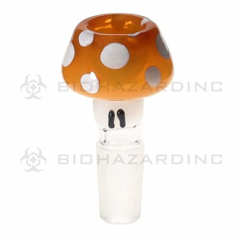 Biohazard Inc 14mm Bowl 14mm Yellow Mushroom Bowl