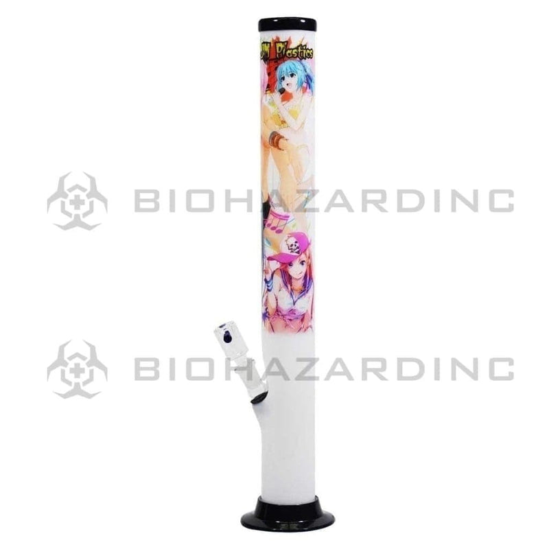 Biohazard Inc Acrylic Bong 15" Anime Girl Collage Acrylic Straight Waterpipe