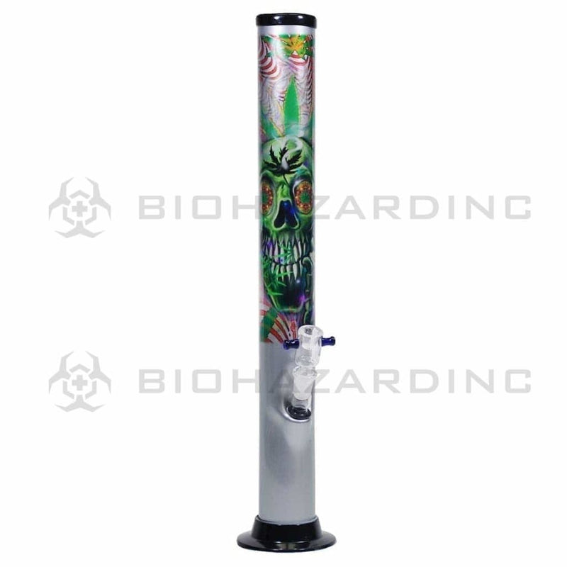 Biohazard Inc Acrylic Bong 15" Hypnosis Skull Acrylic Straight Waterpipe